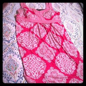 Pink and White XL Summer Dress